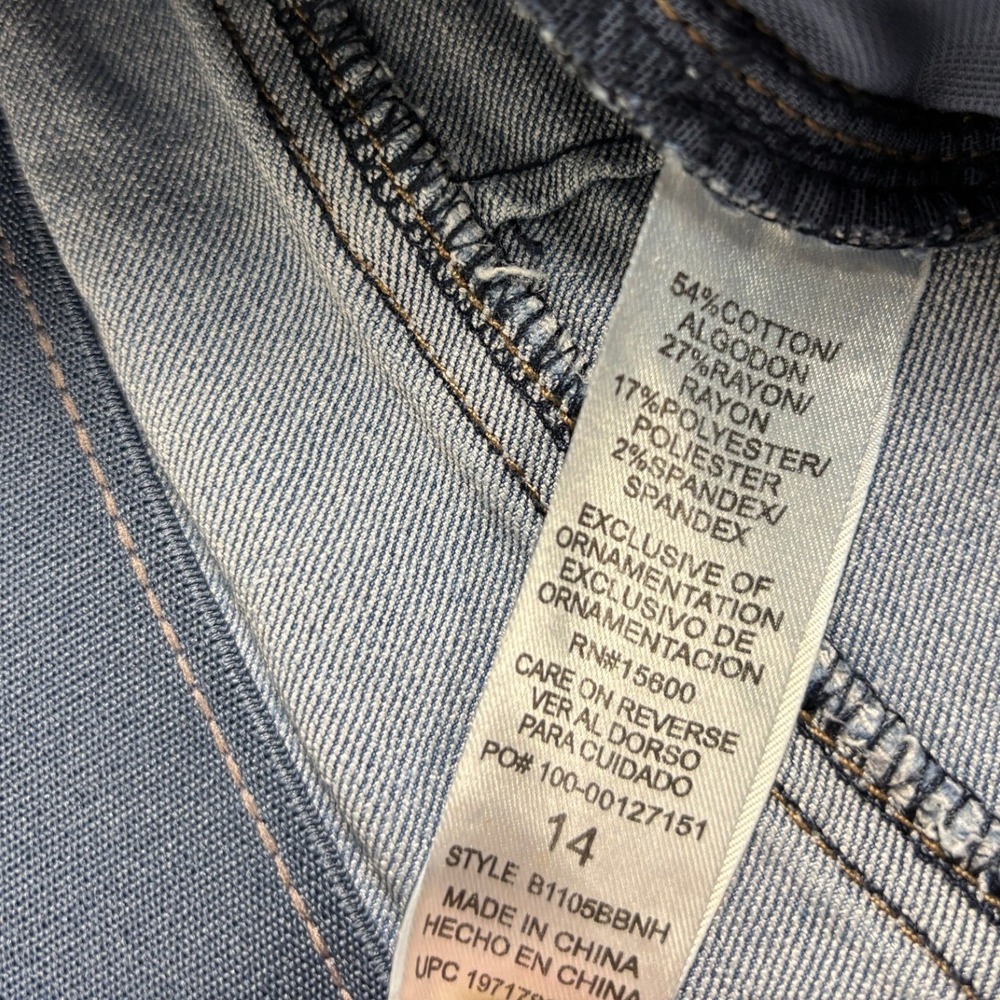 Democracy Absolution Skinny Jeans Stretch Medium Wash 14 Blue - Picture 7 of 11